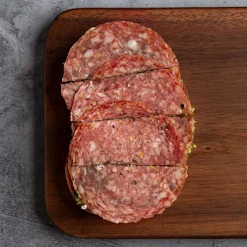 Salami With Pesto Bruschetta