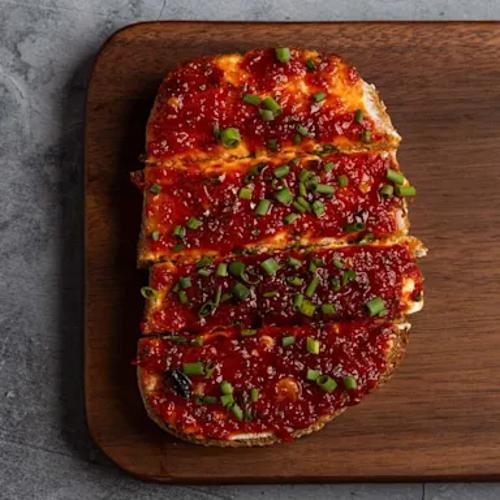 Sweet & Spicy Pepper Jam With Goat Cheese Bruschetta