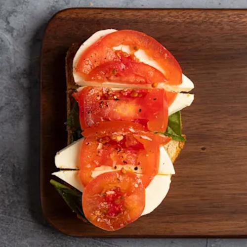 Mozzarella with Tomato & Basil Bruschetta