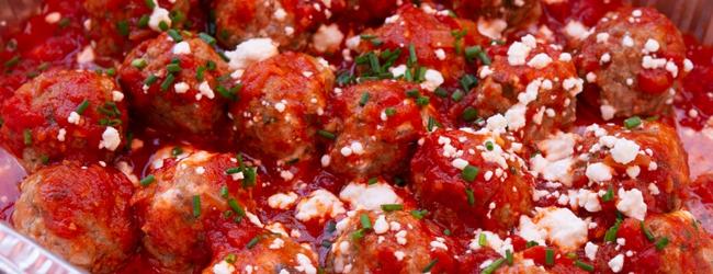 Meatballs & Goat Cheese (Serves 4-6)